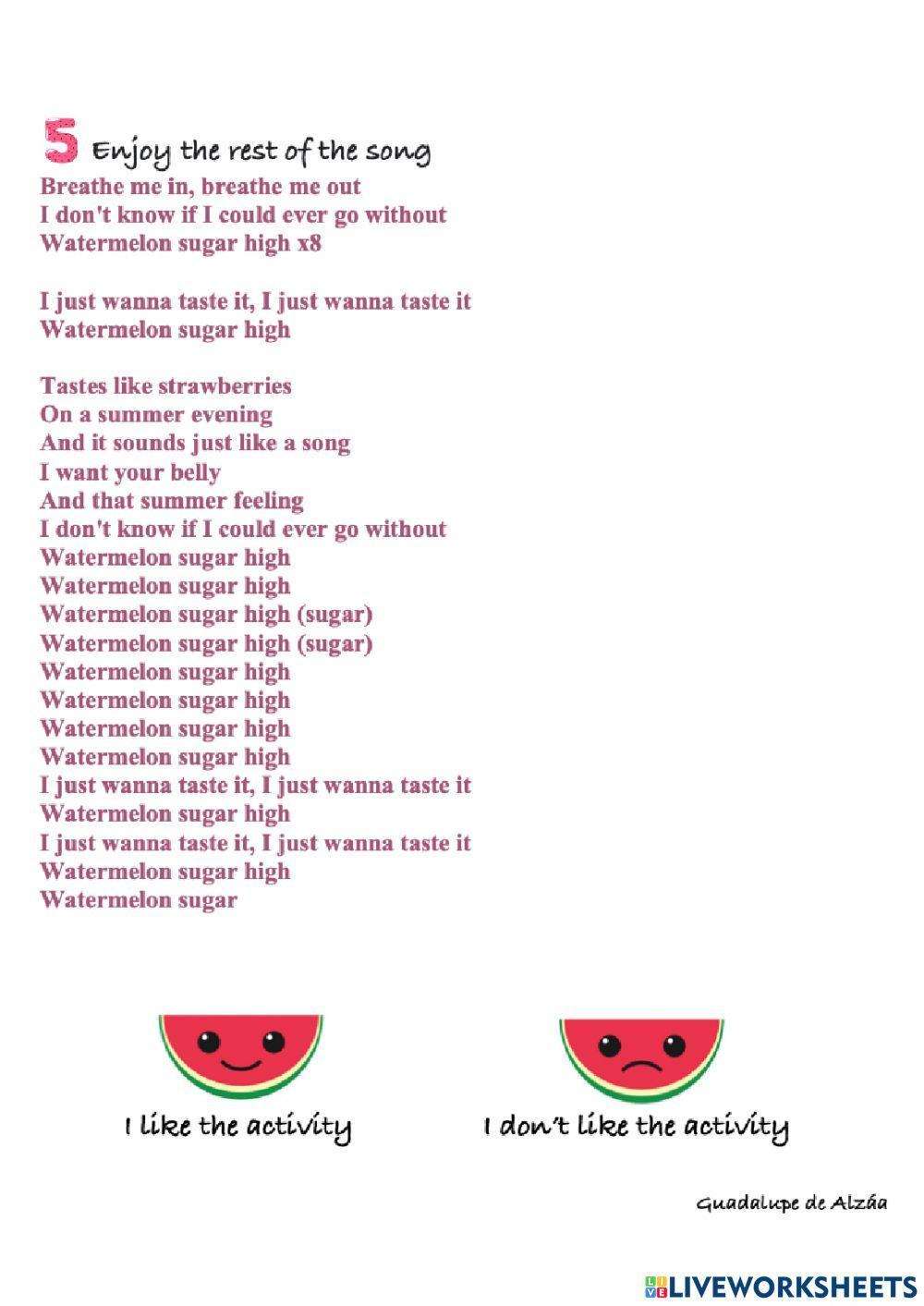 Watermelon Sugar by Harry Styles (Listening - Song)