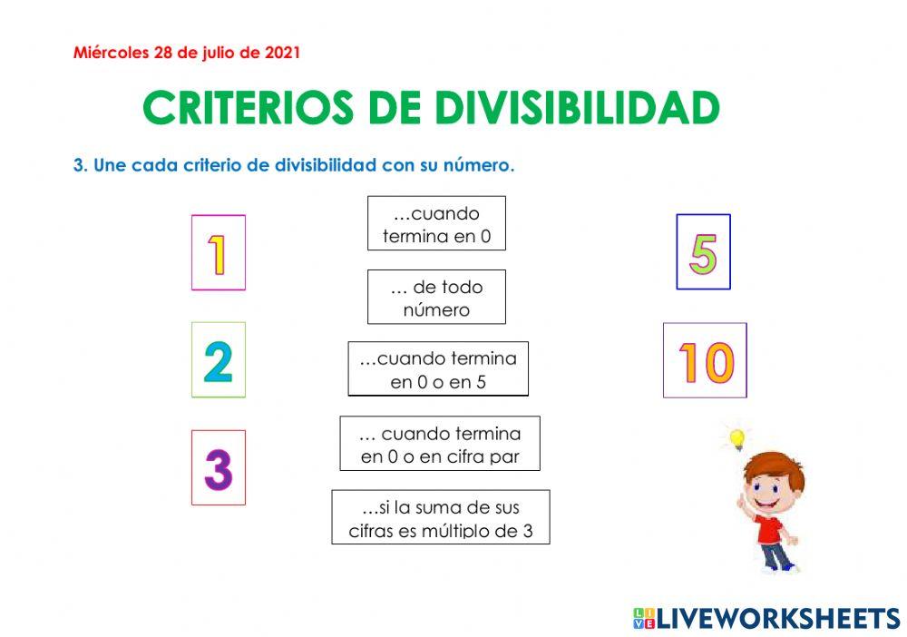 Criterios de divisibilidad