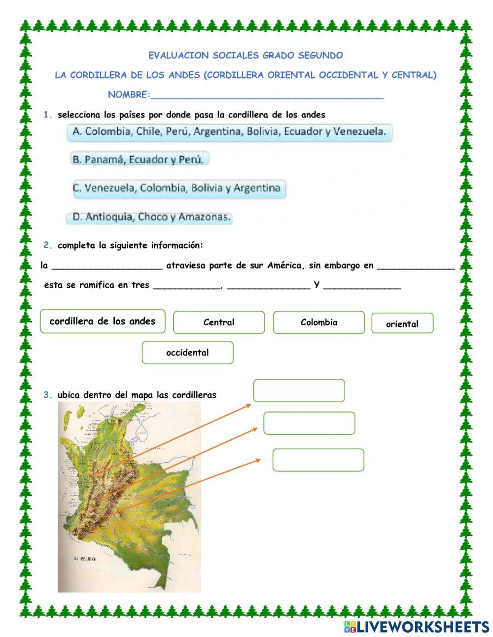 Evaluacion cordilleras