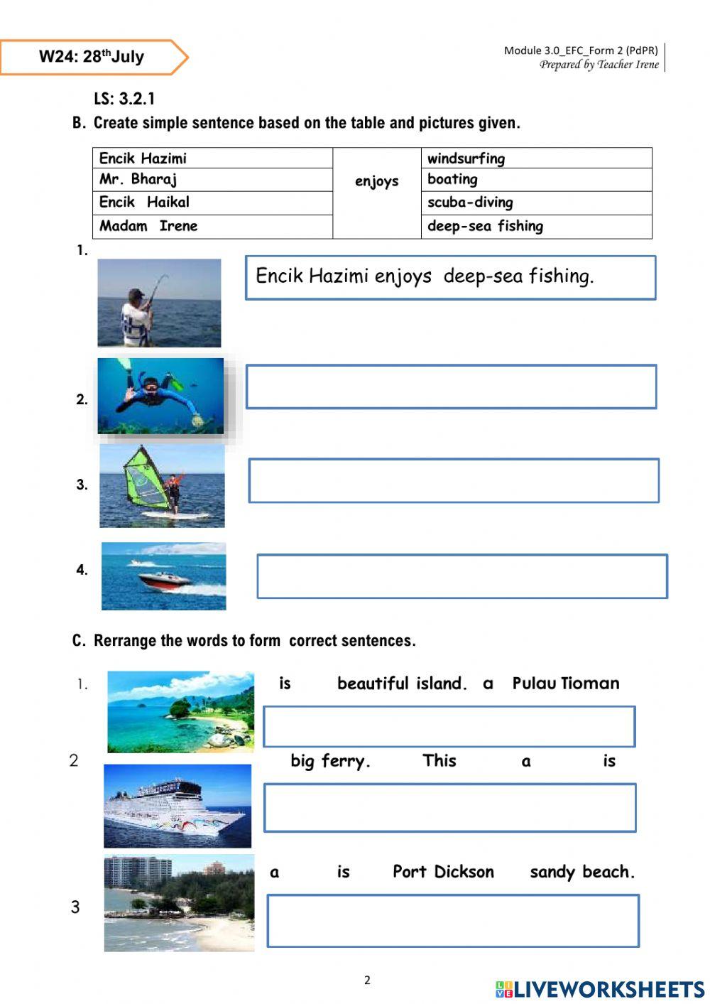 Activity in Pulau Tioman