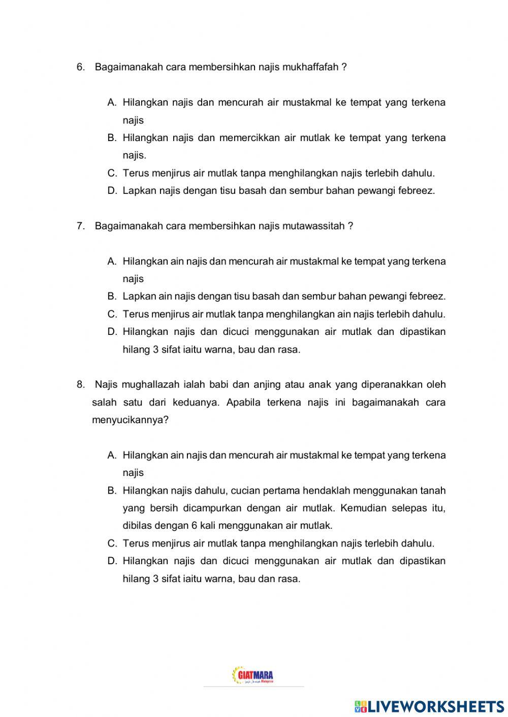 Pembahagian air dan najis 2