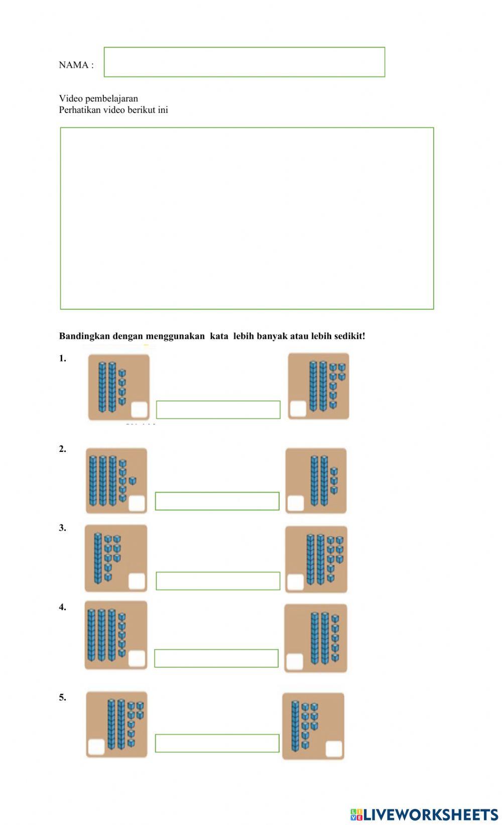 Perbandingan Jumlah Bilangan