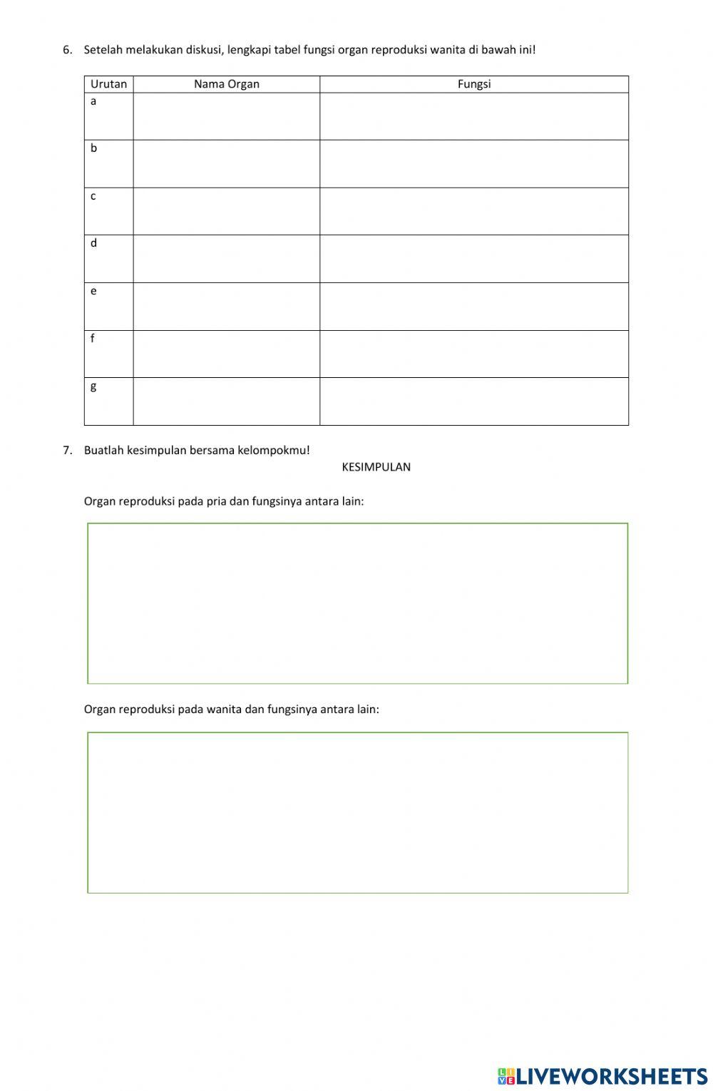 LKPD 2 Organ Reproduksi Manusia