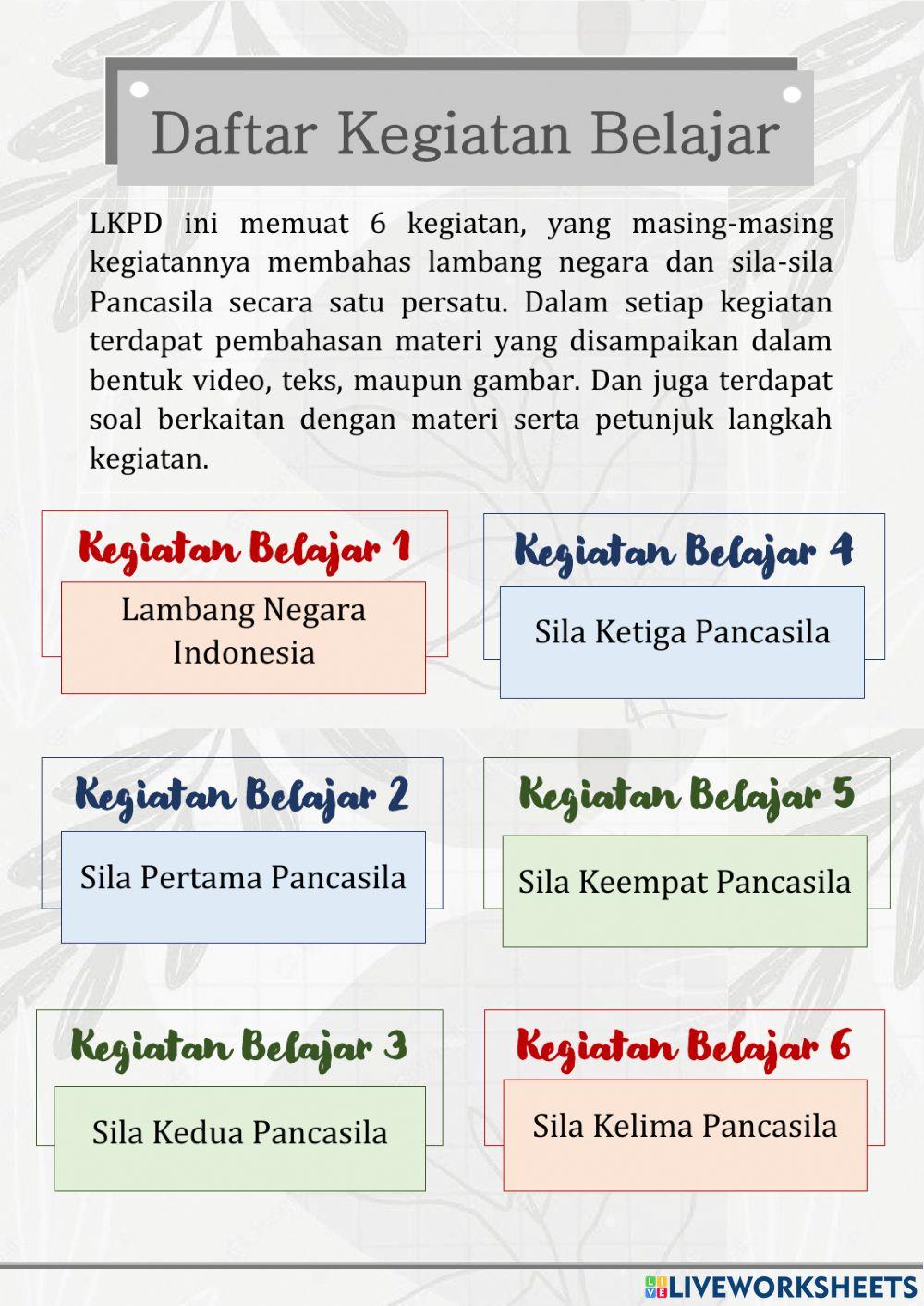 LKPD Elektronik Sila-sila Pancasila
