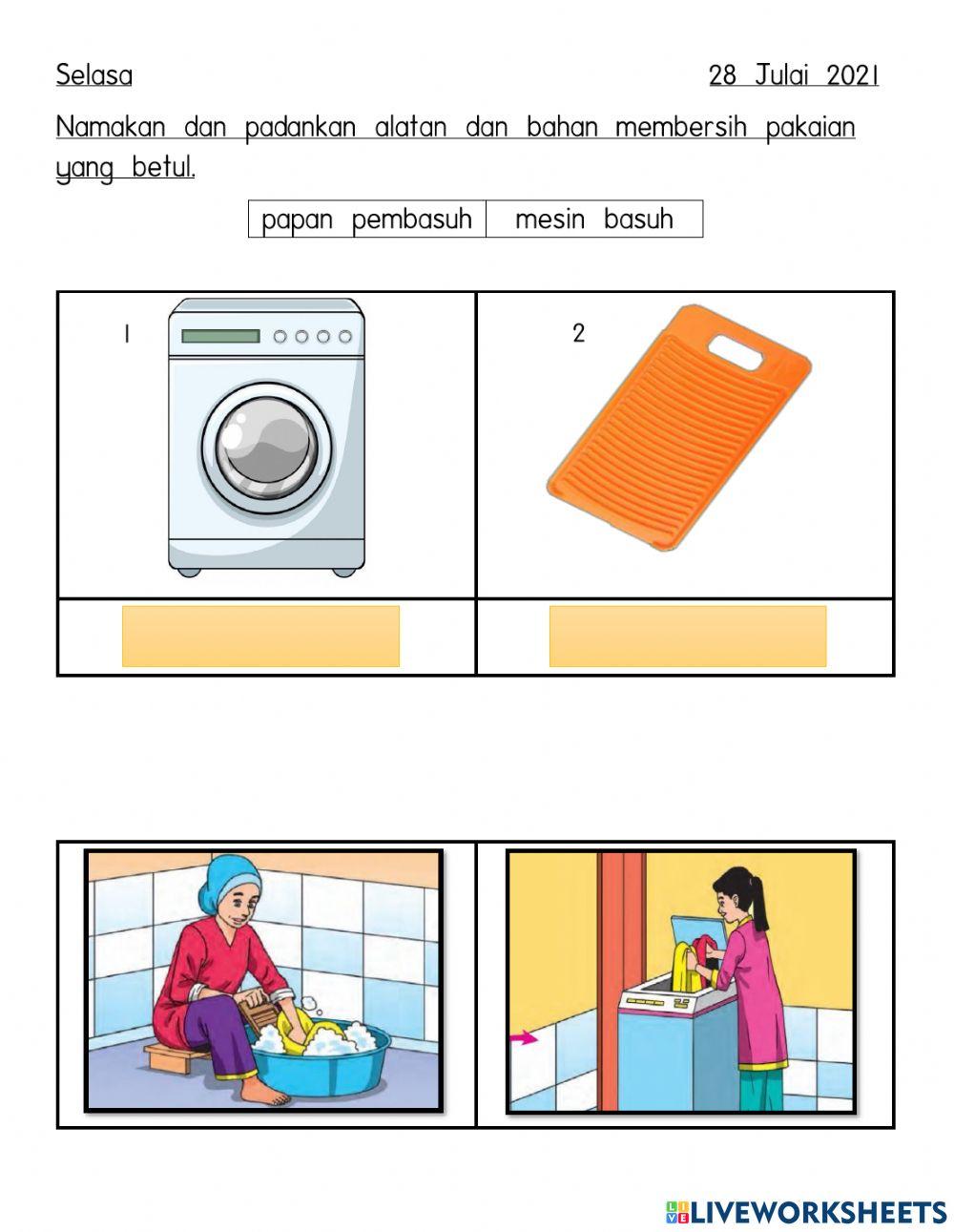 Fungsi Alatan & Bahan Membersihkan Pakaian