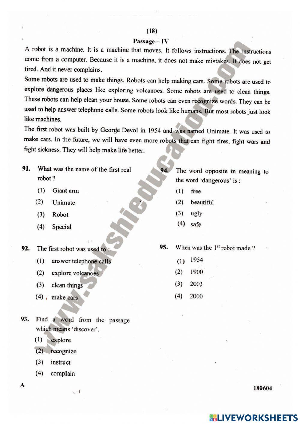 Navodaya model paper