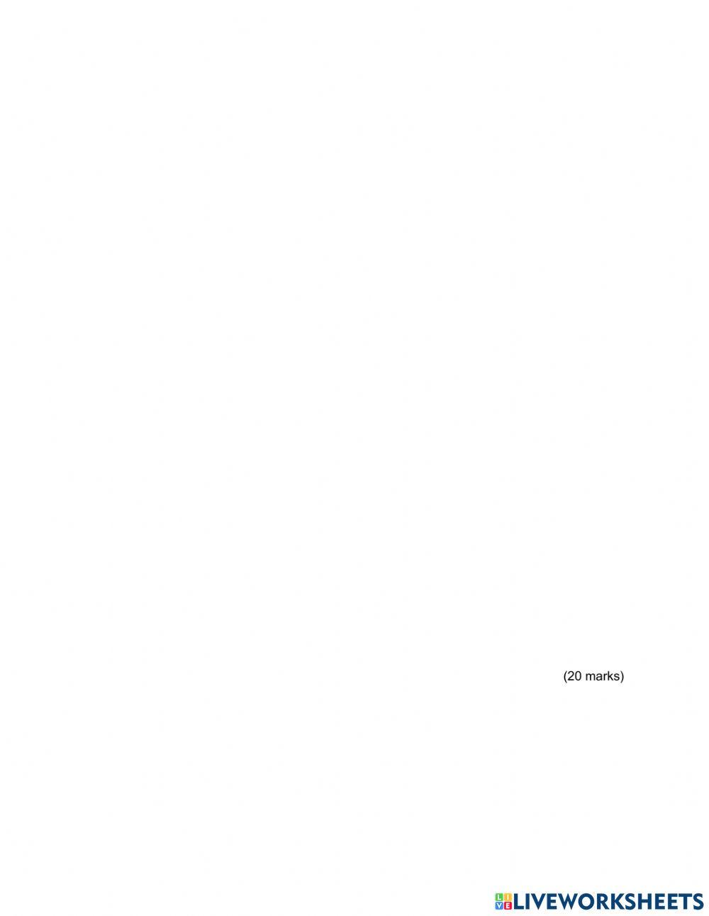 English Examination (Paper 2) - Form 2