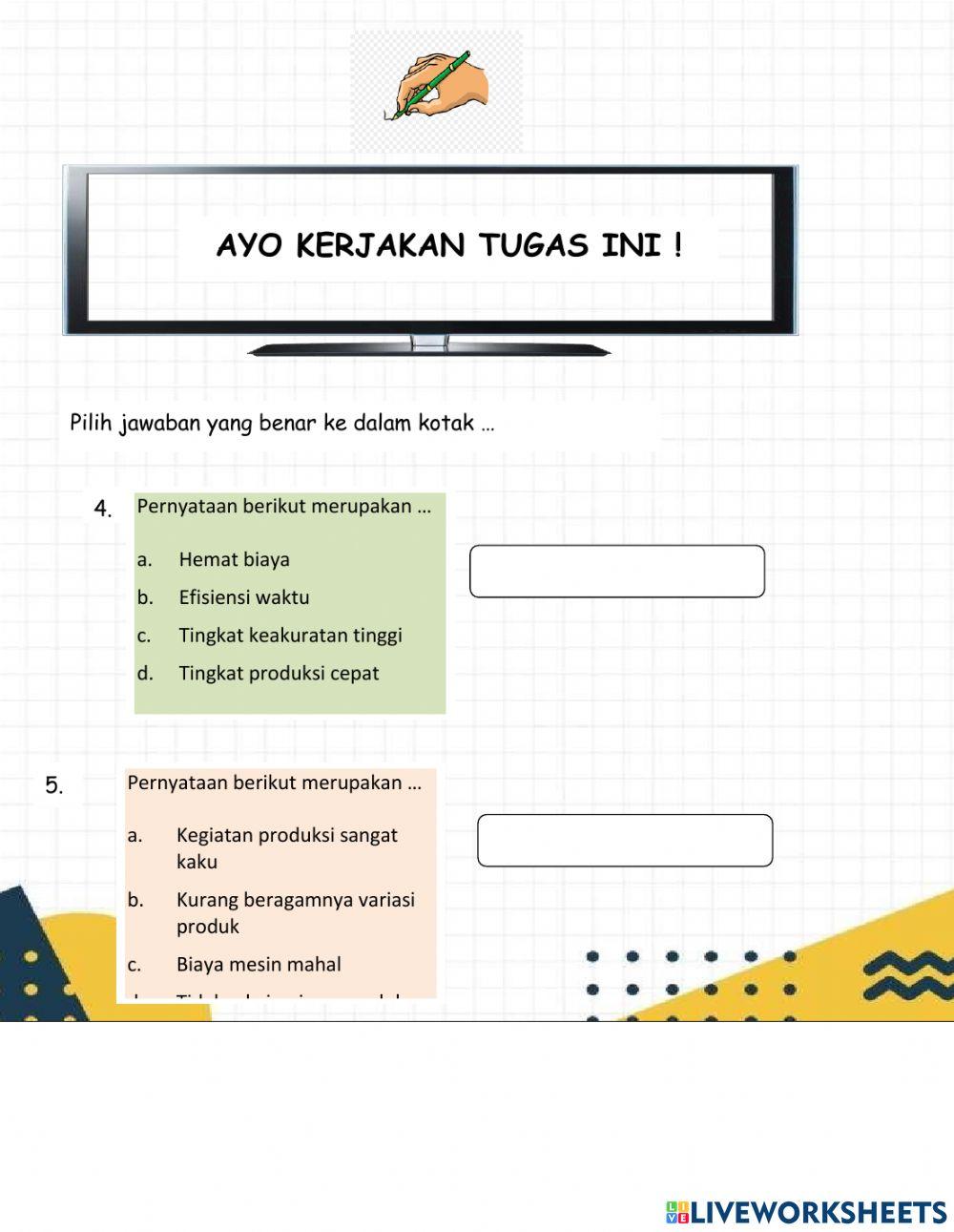 Liveworksheet-produksi massal