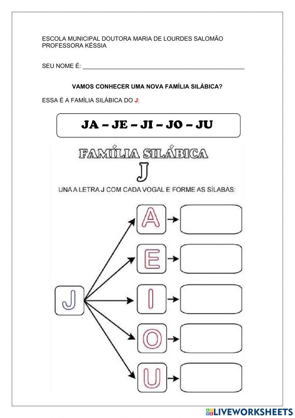 Família silábica J
