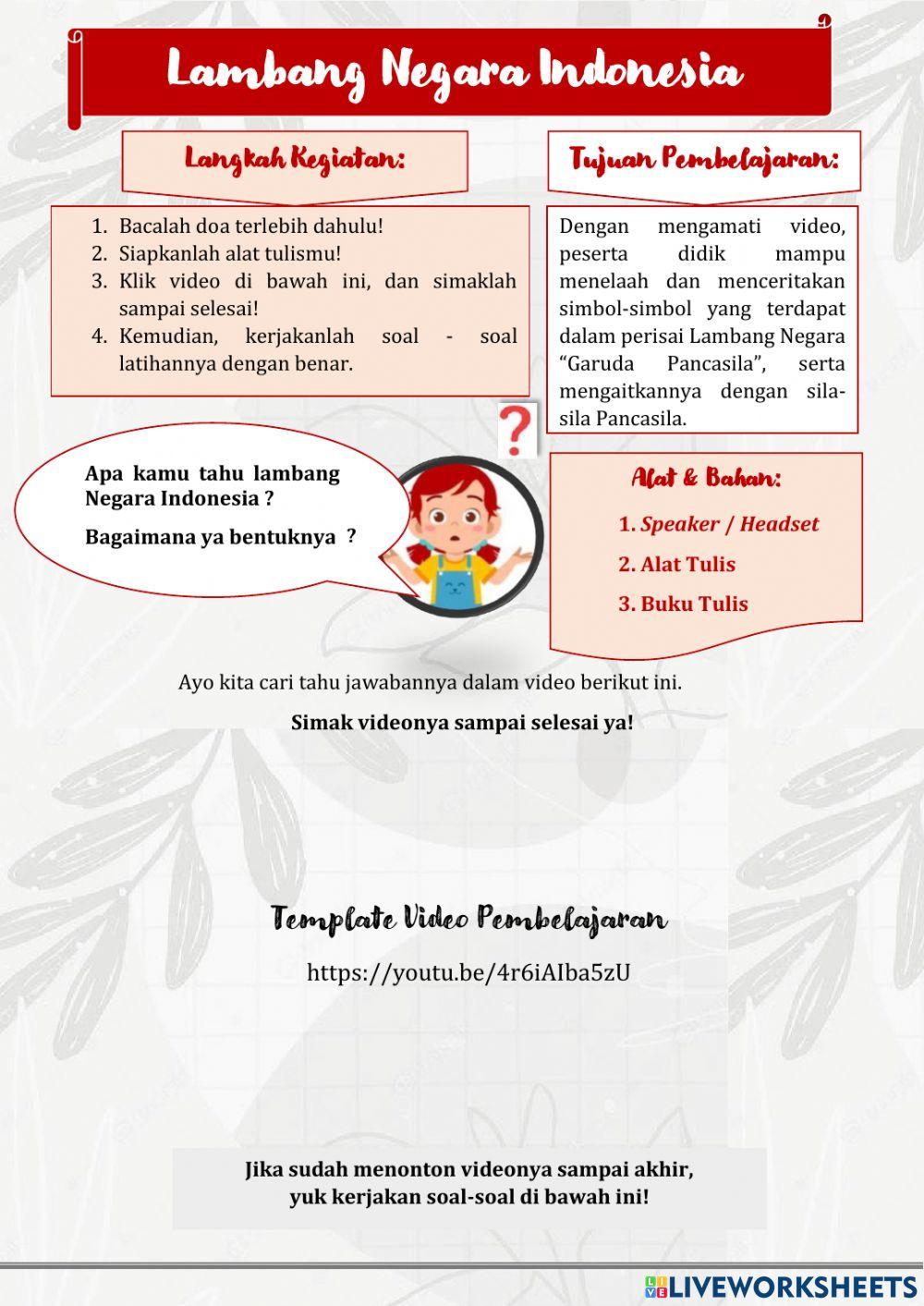 Kegiatan 1 Sila-sila Pancasila