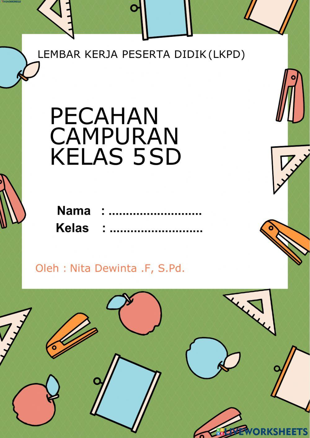 Lkpd penjumlahan dan pengurangan pecahan campuran