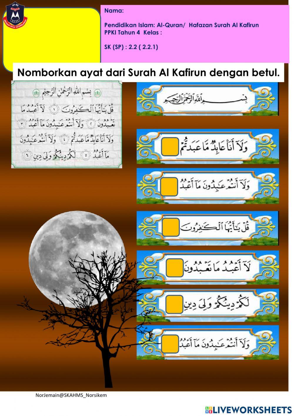 M29 HAFAZAN SURAH ALKAFIRUN (2.2.1) THN 4