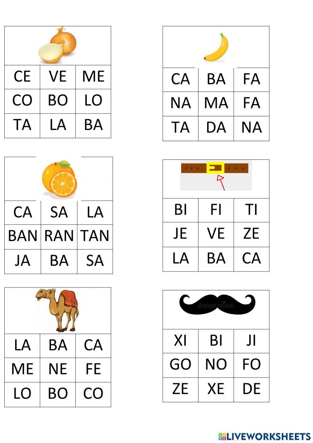 Jogo das três sílabas
