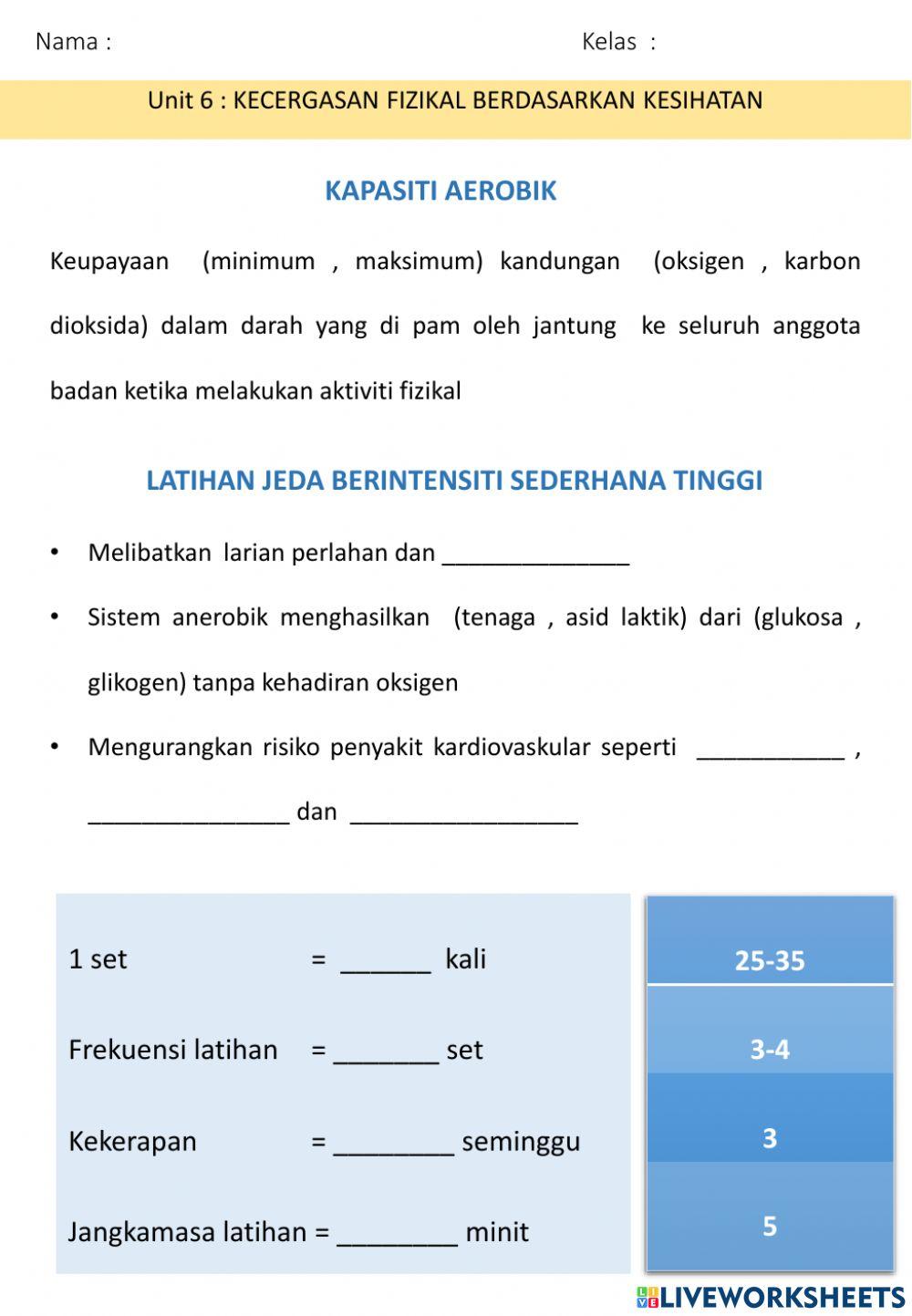 Unit 6: kecergasan fizikal berdasarkan kesihatan