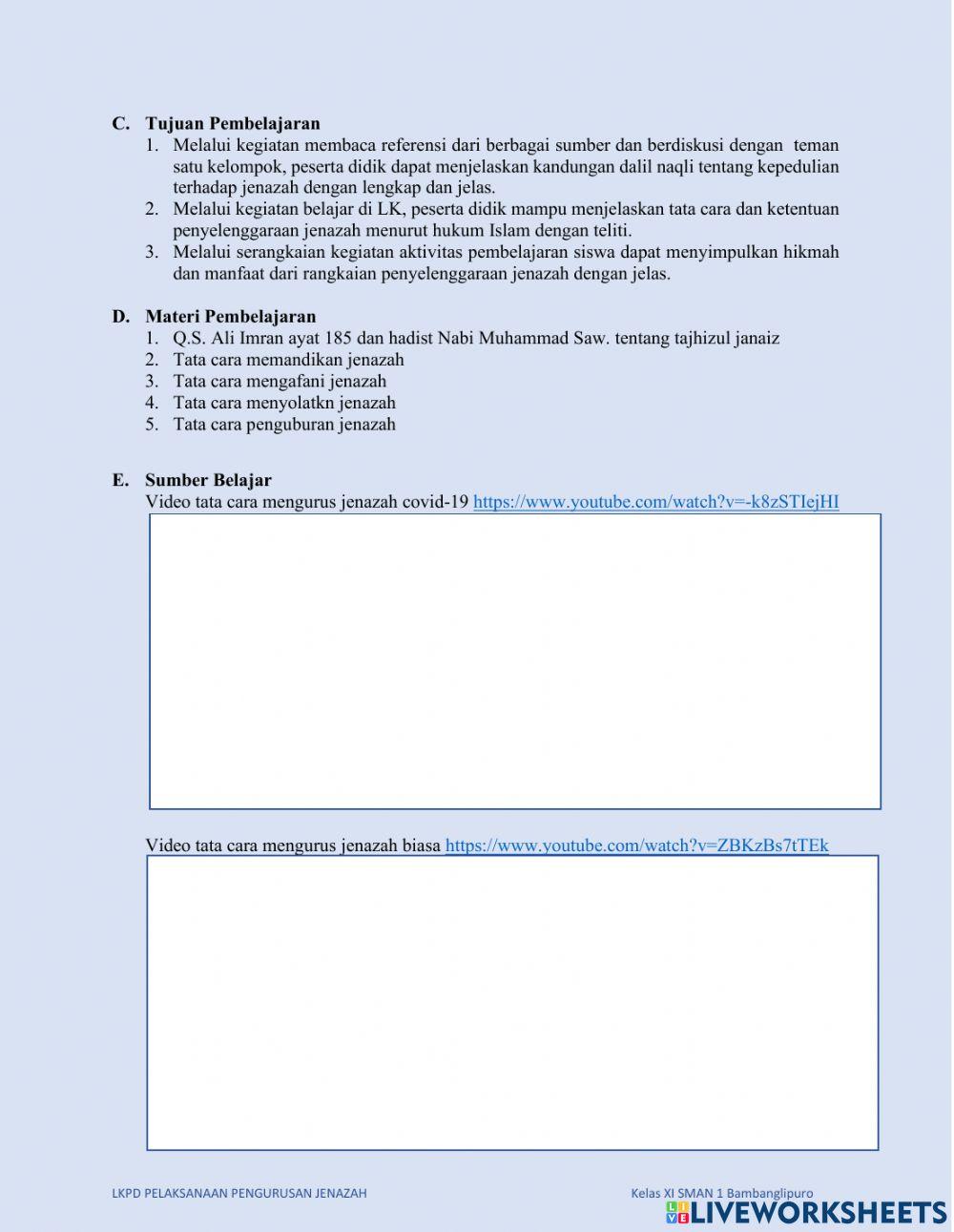 Pelaksanaan pengurusan jenazah