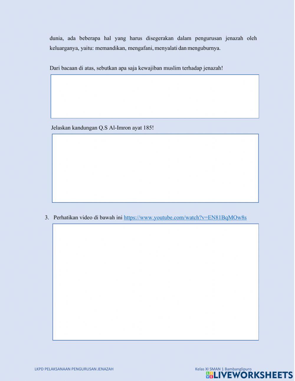 Pelaksanaan pengurusan jenazah