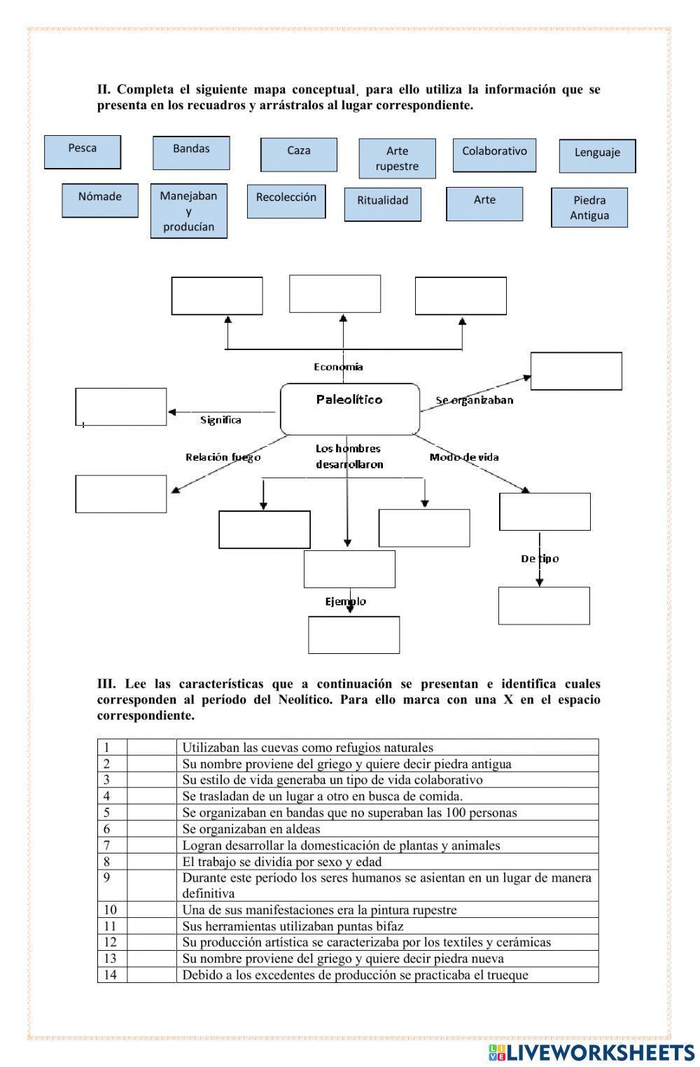 Paleolítico y Neolítico