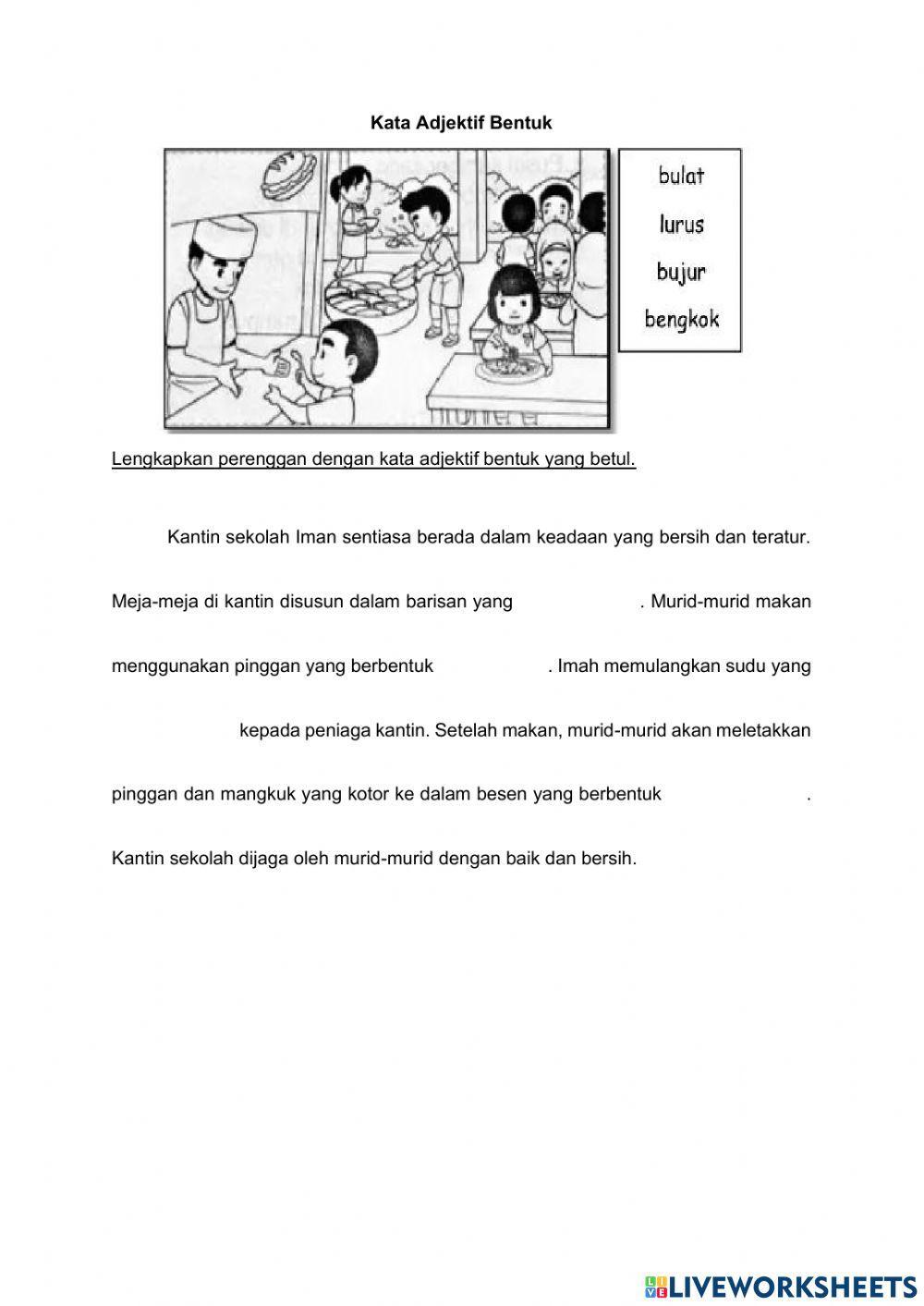 Kata Adjektif Bentuk