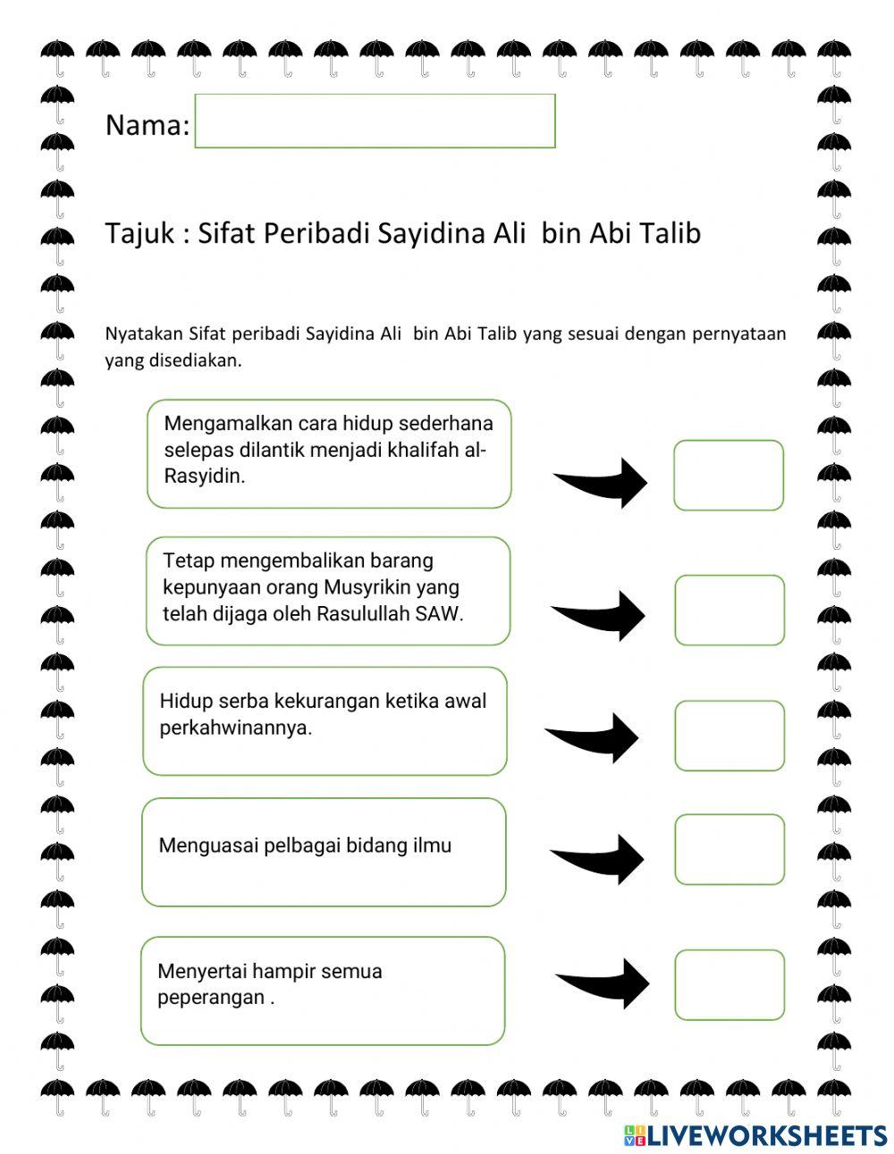 Peribadi Sayidina Ali bin Abi Talib