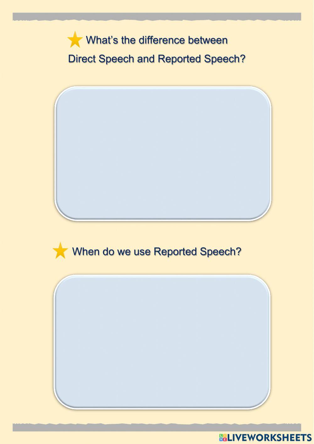 Reported Speech Video Rules