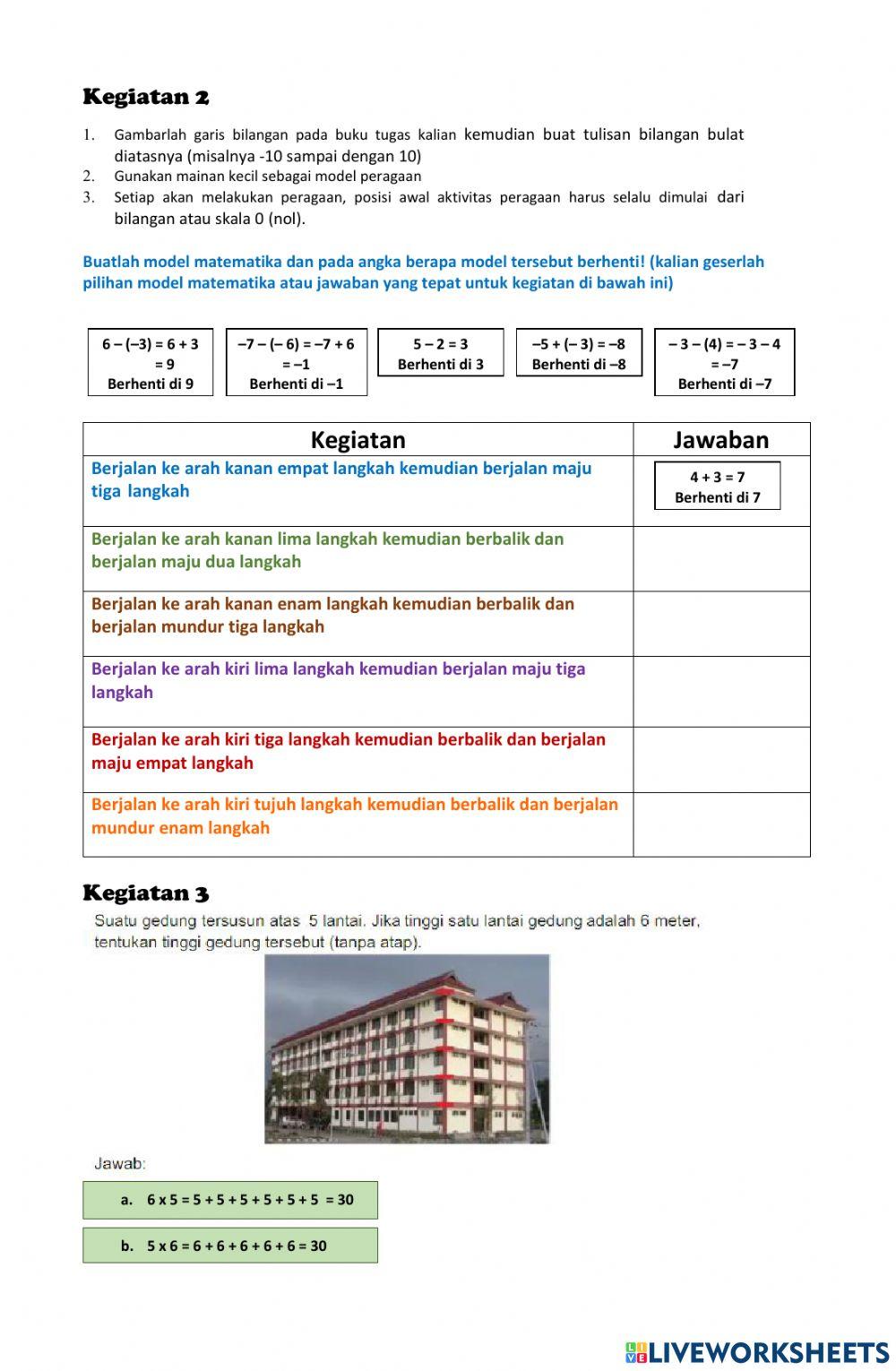 Operasi Bilangan Bulat