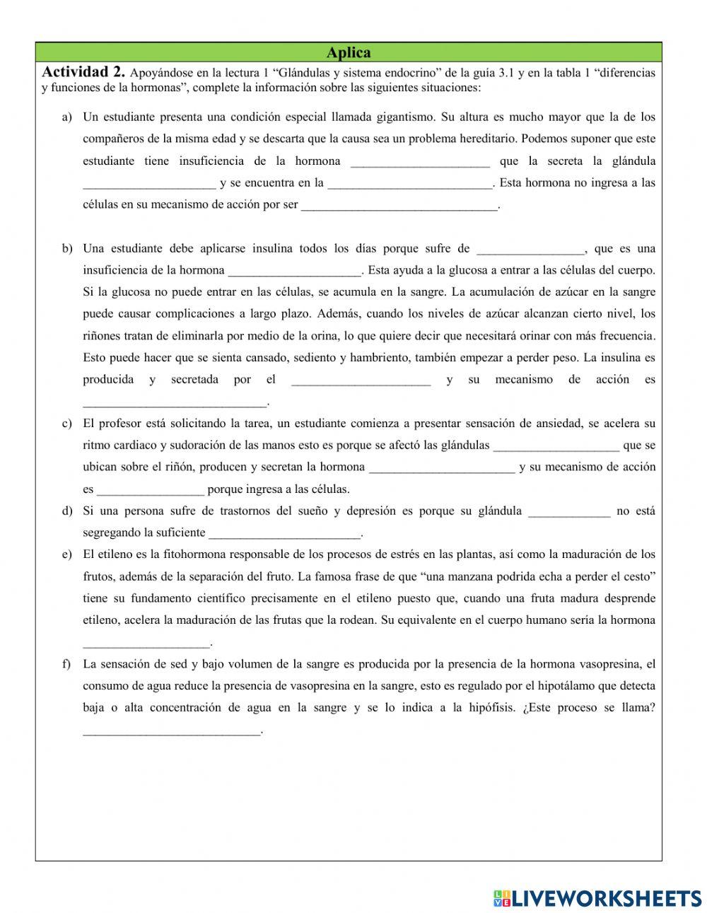 Guía 3.2 Ciclo hormonal y funciones de las hormonas