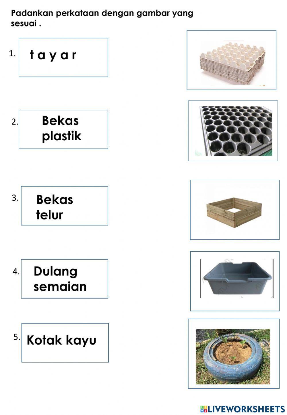 Jenis bekas semaian dan bahan semaian