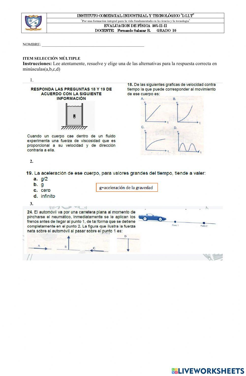 Examen Física 10 20-II-II
