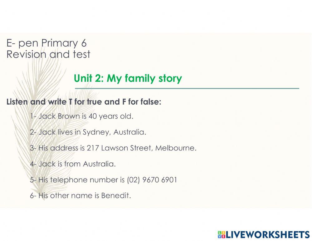 E-pen 6- Revision and test