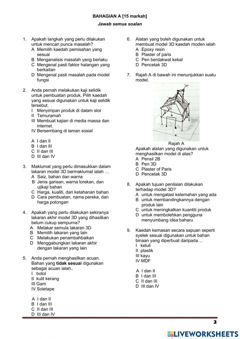 Peperiksaan pertengahan tahun reka bentuk dan teknologi