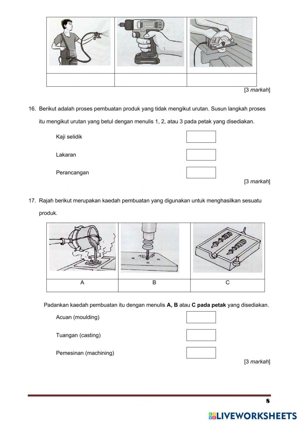 Peperiksaan pertengahan tahun reka bentuk dan teknologi
