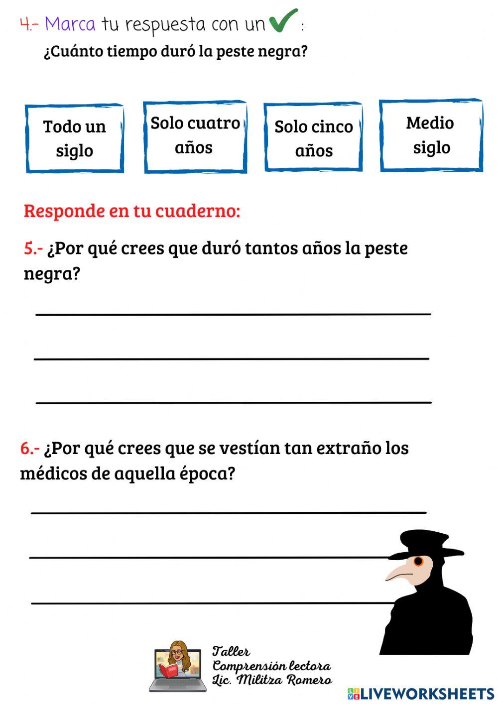 Actividad: La temida peste negra