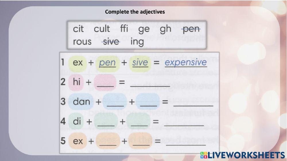 Adjectives go getter 2 4.2 B