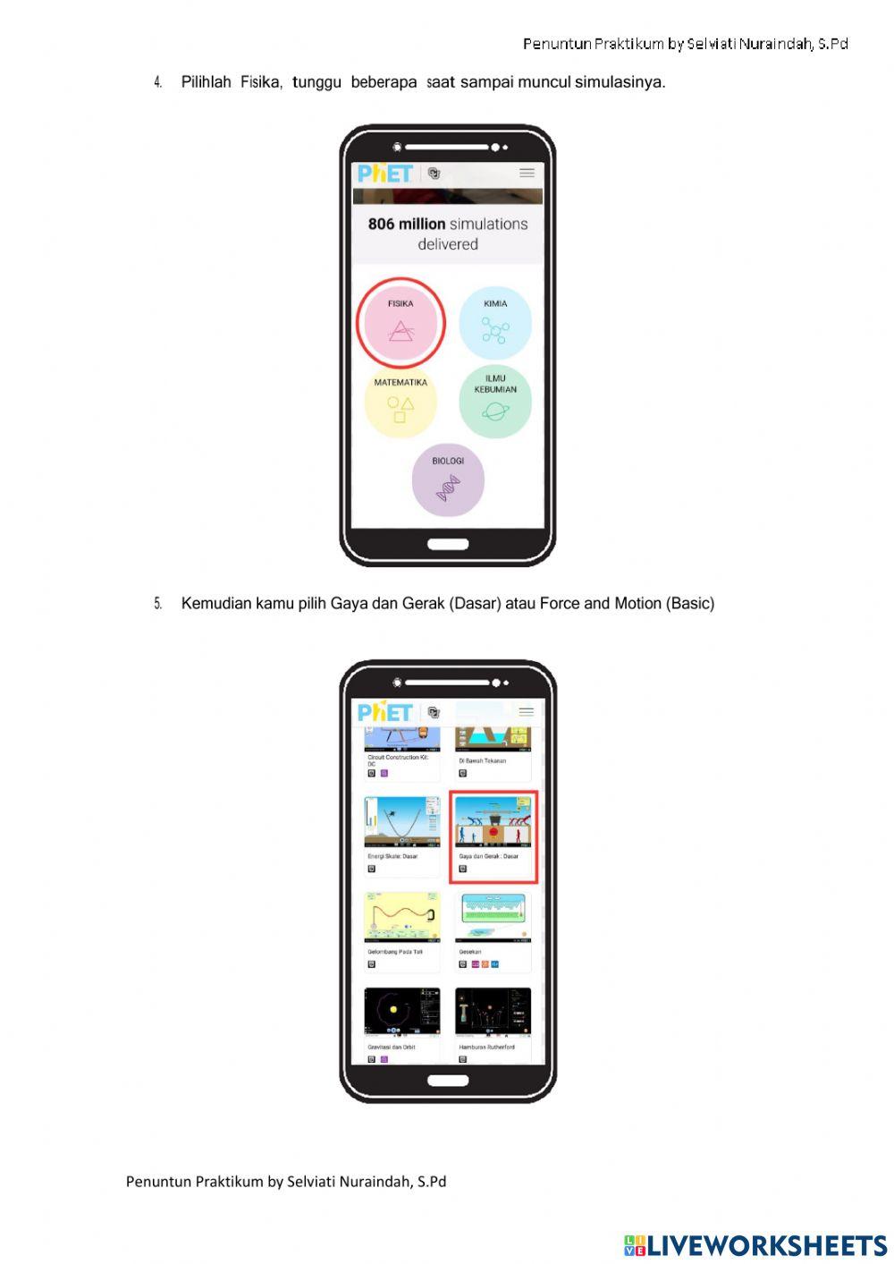 Penuntun Praktikum Menggunakan Virtual Laboratorium