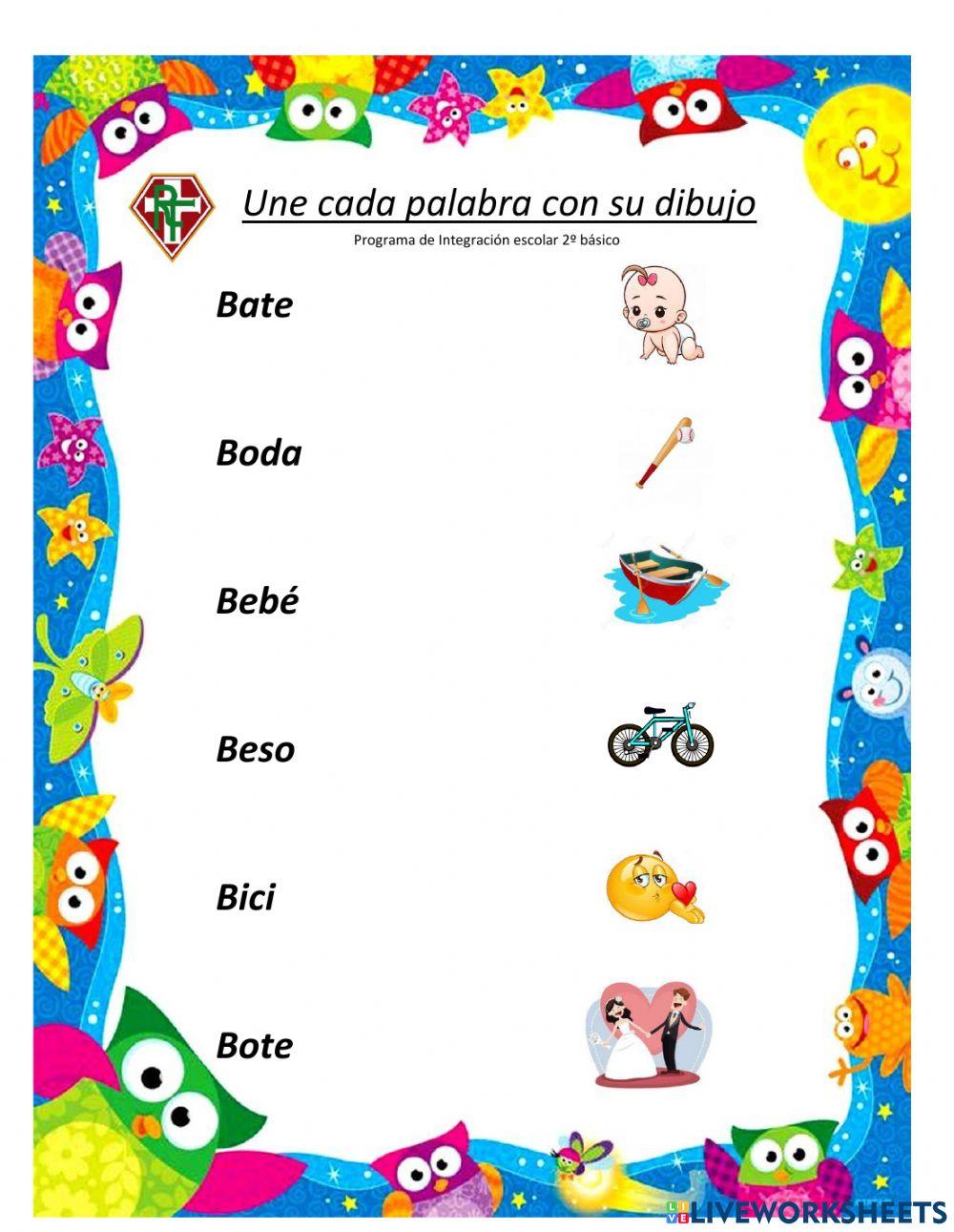 Ficha ba, be, bi, bo y bu.