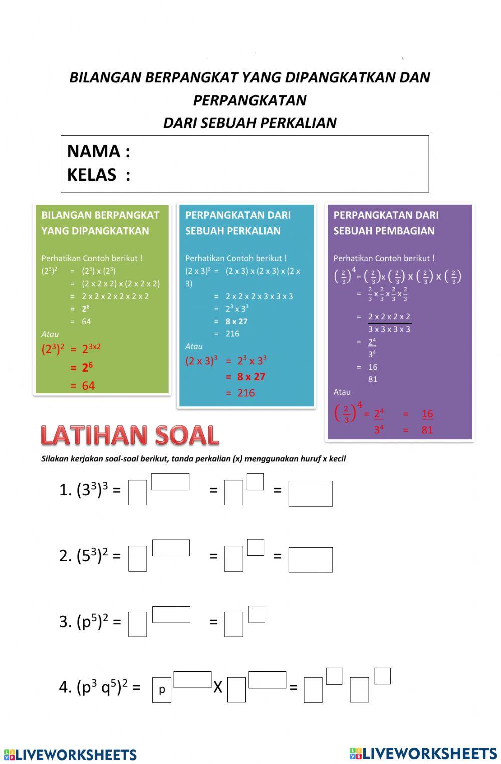 Bilangan Berpangkat dipangkatkan