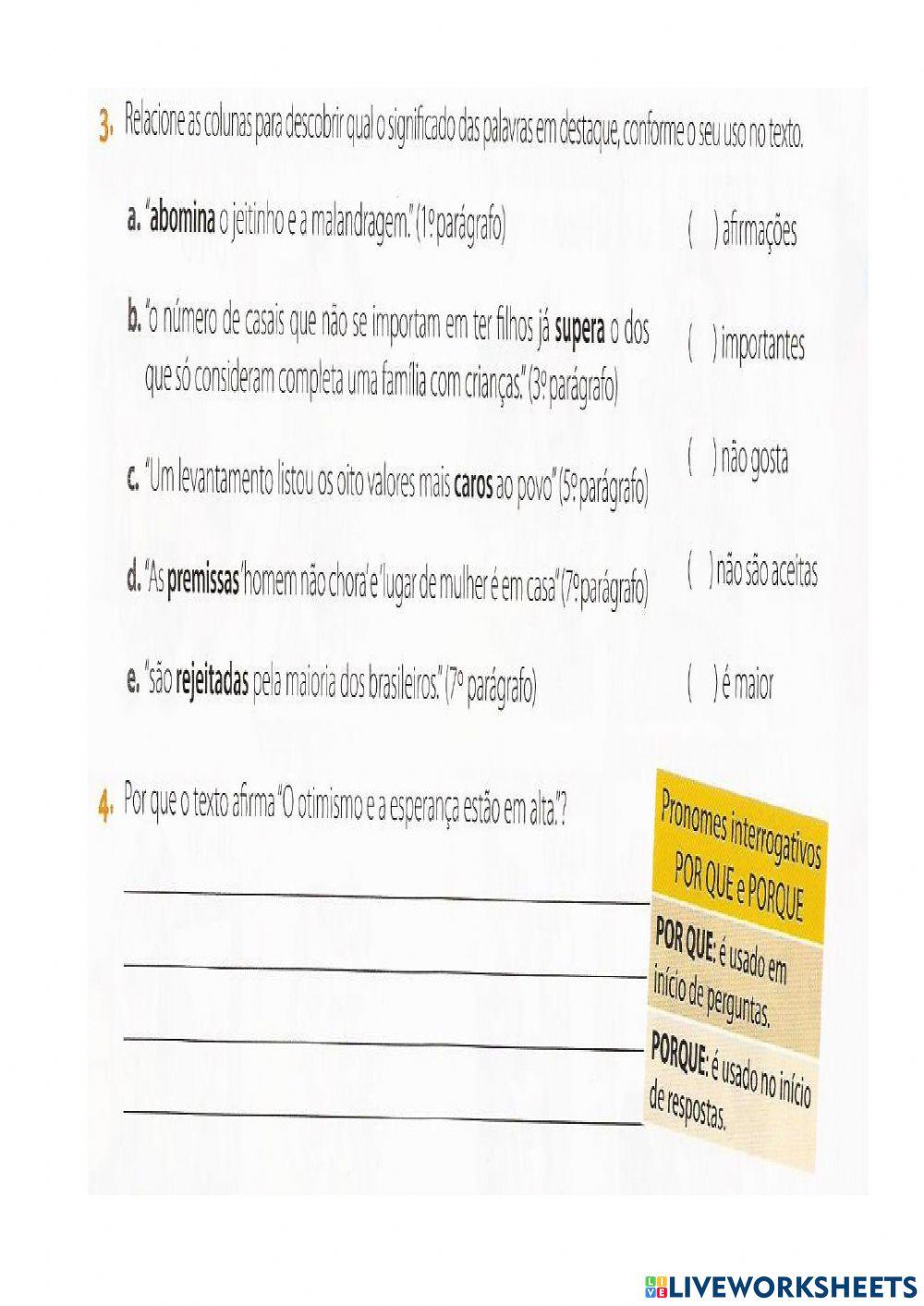 O brasileiro em números