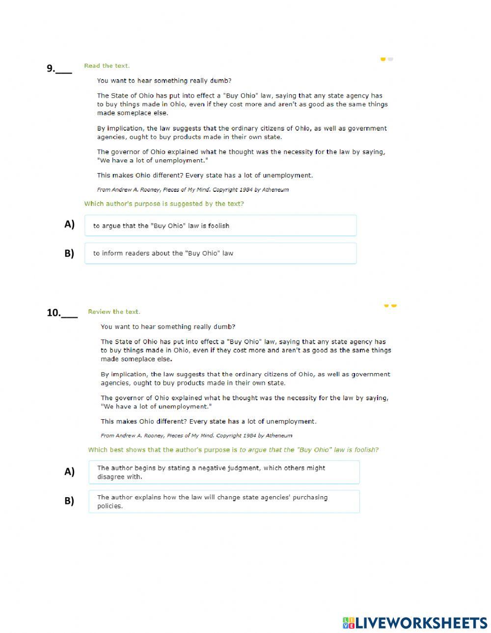 Reading Comprehension