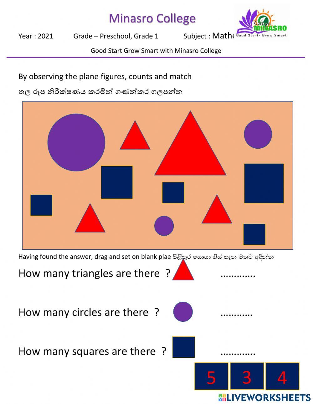 Minasro preschool maths