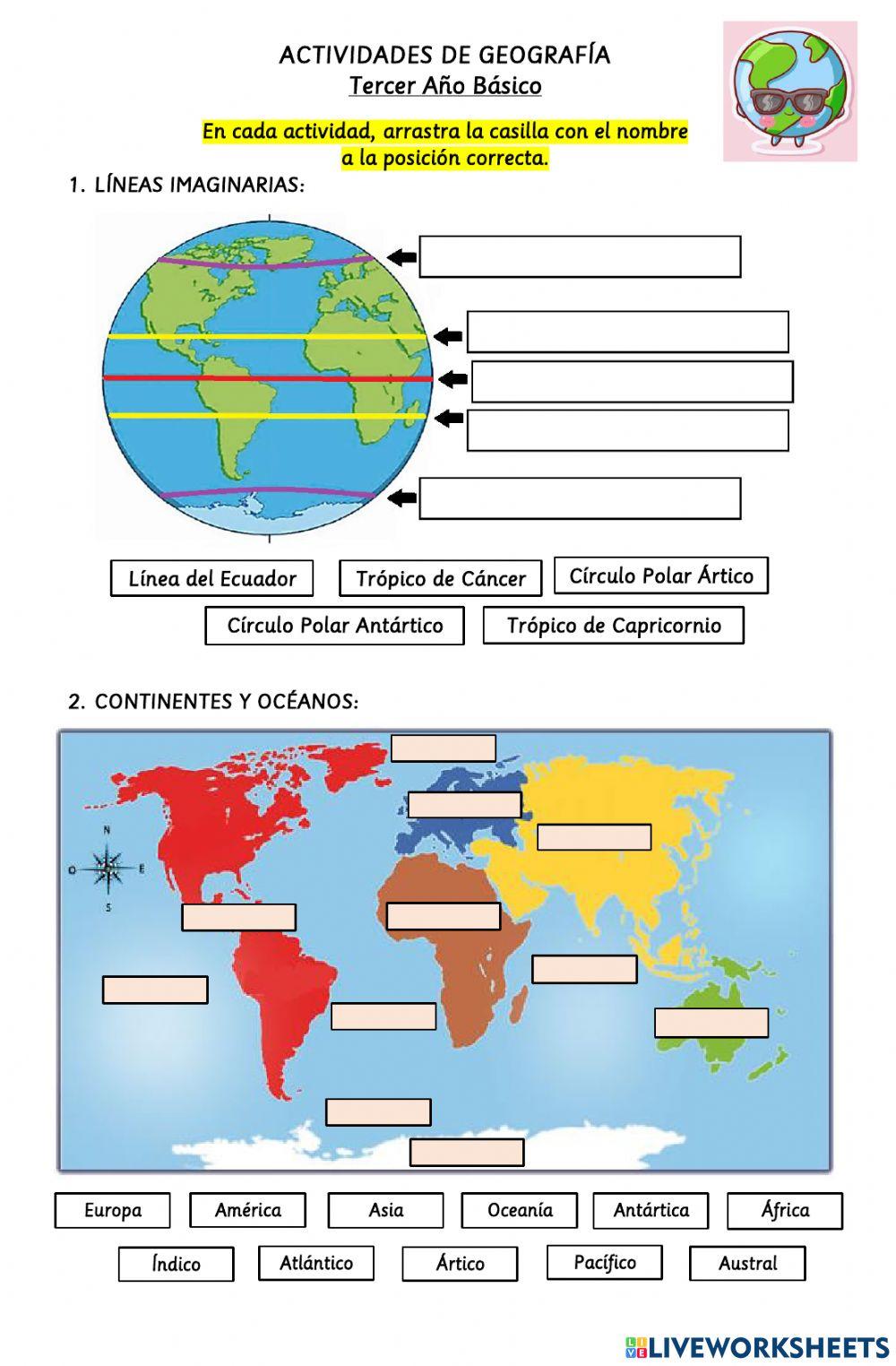 Actividades de Geografía.