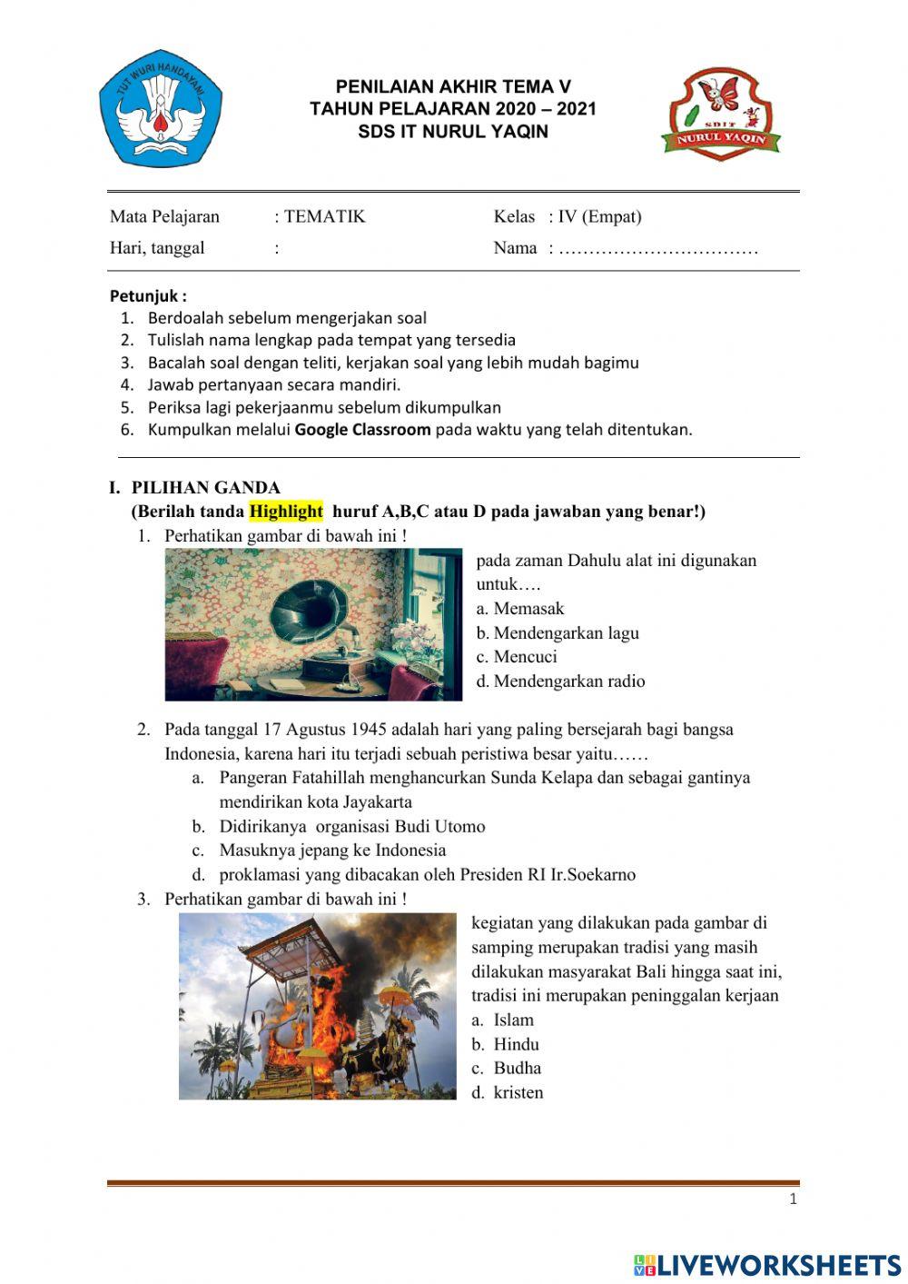 Sumative test theme 5