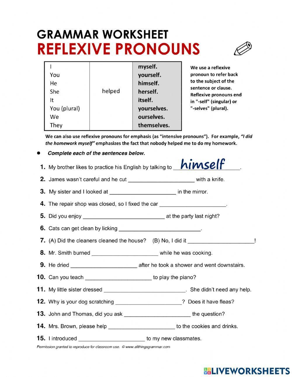 Grammar : pronouns