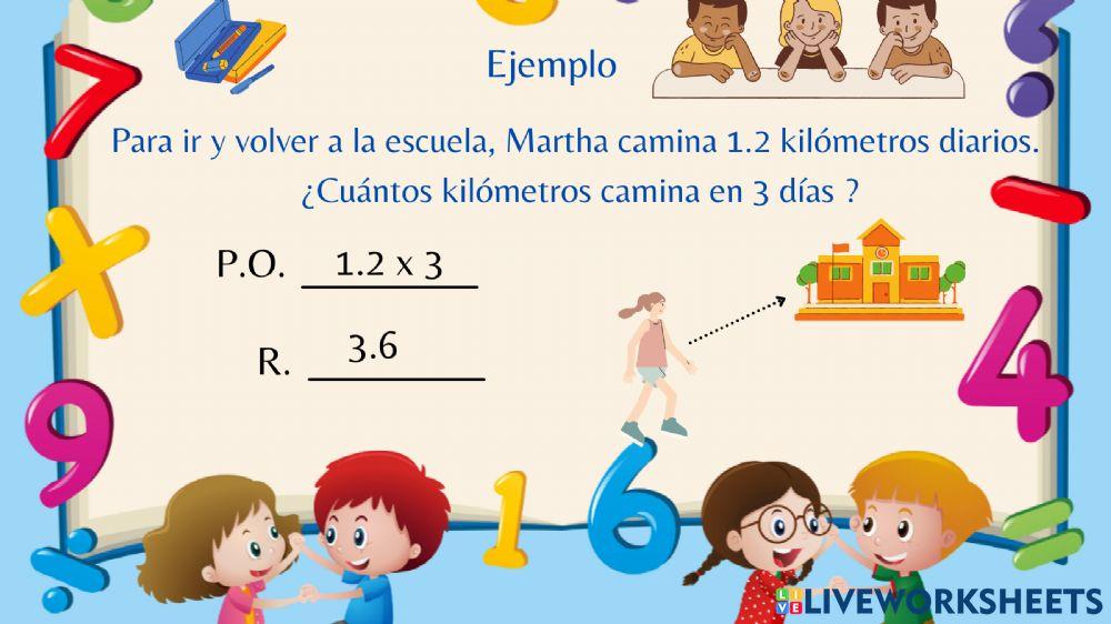 Multiplicación de decimales