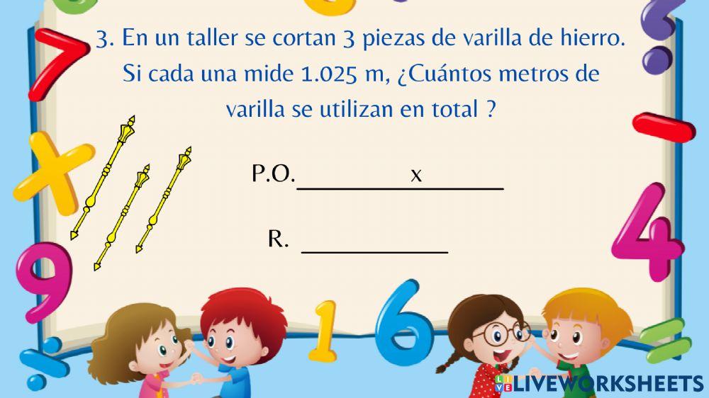 Multiplicación de decimales