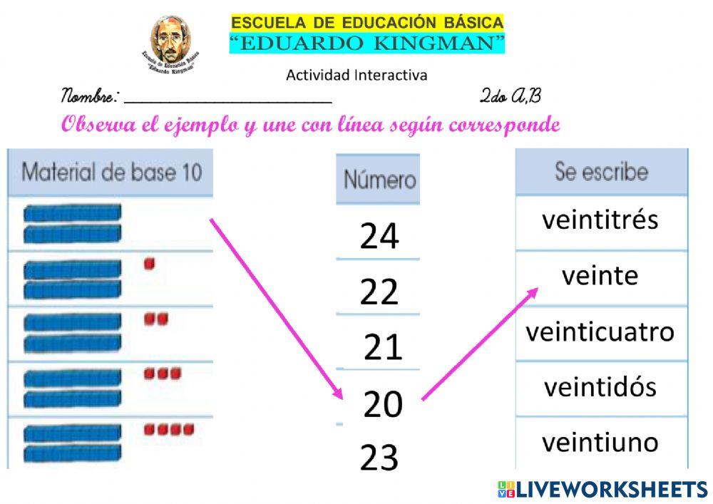 Escritura de número