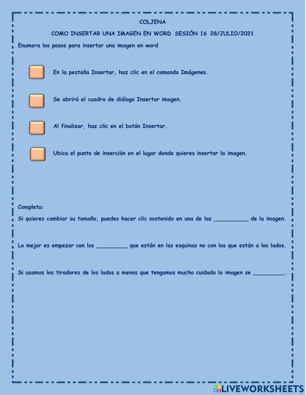 Como insertar una imagen en word