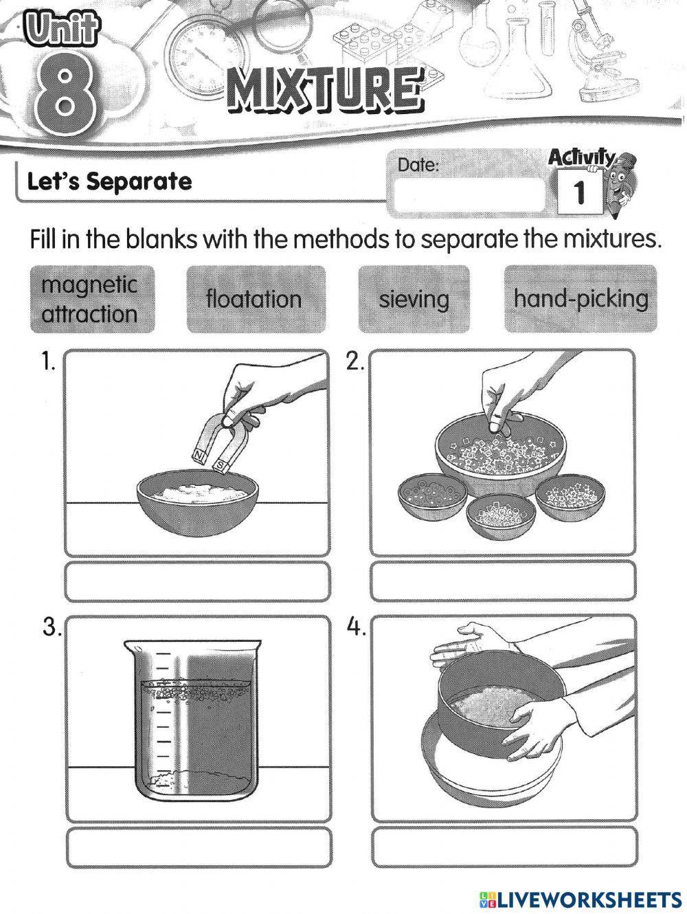 Science Year 2 PdPR Week 24 Wednesday 28th July 2021 - UNIT 8 MIXTURE - Methods to Separate a Mixture
