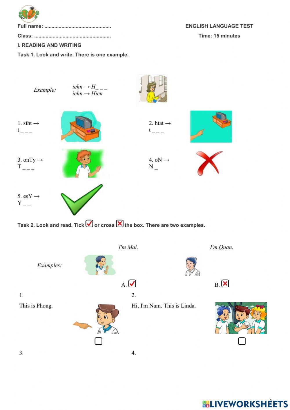 E3 u3 reading and writing