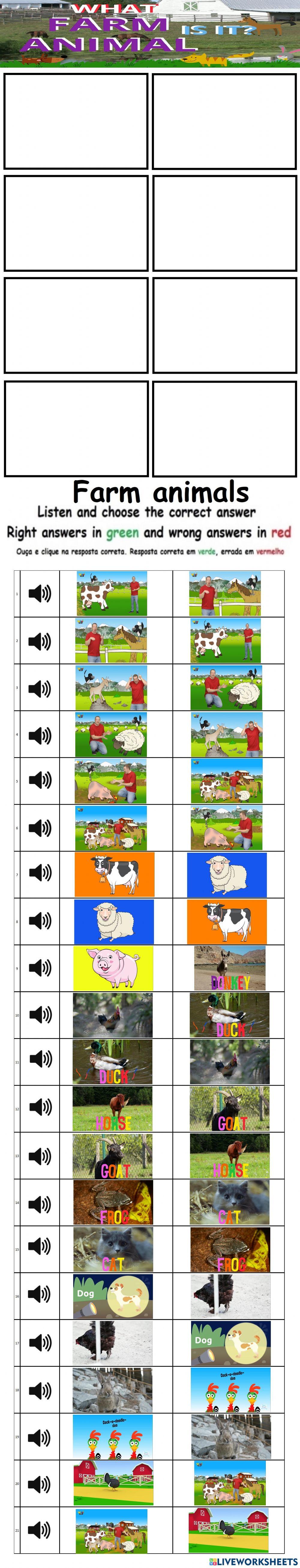 What is it? Farm animals