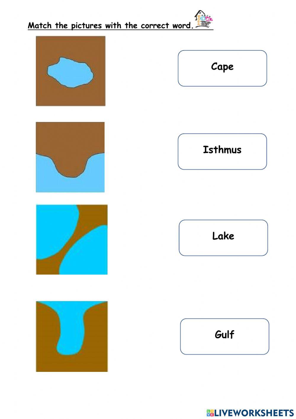Land and water forms